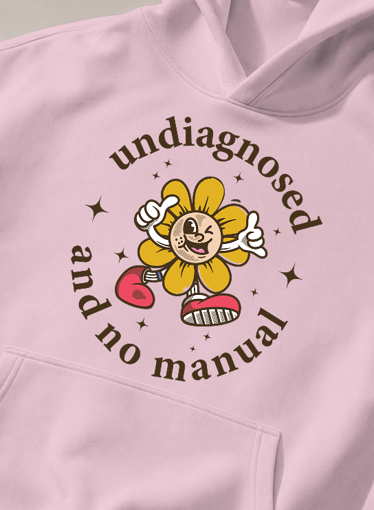 Undiagnosed & No Manual Hoodie 1930s Flower Cartoon