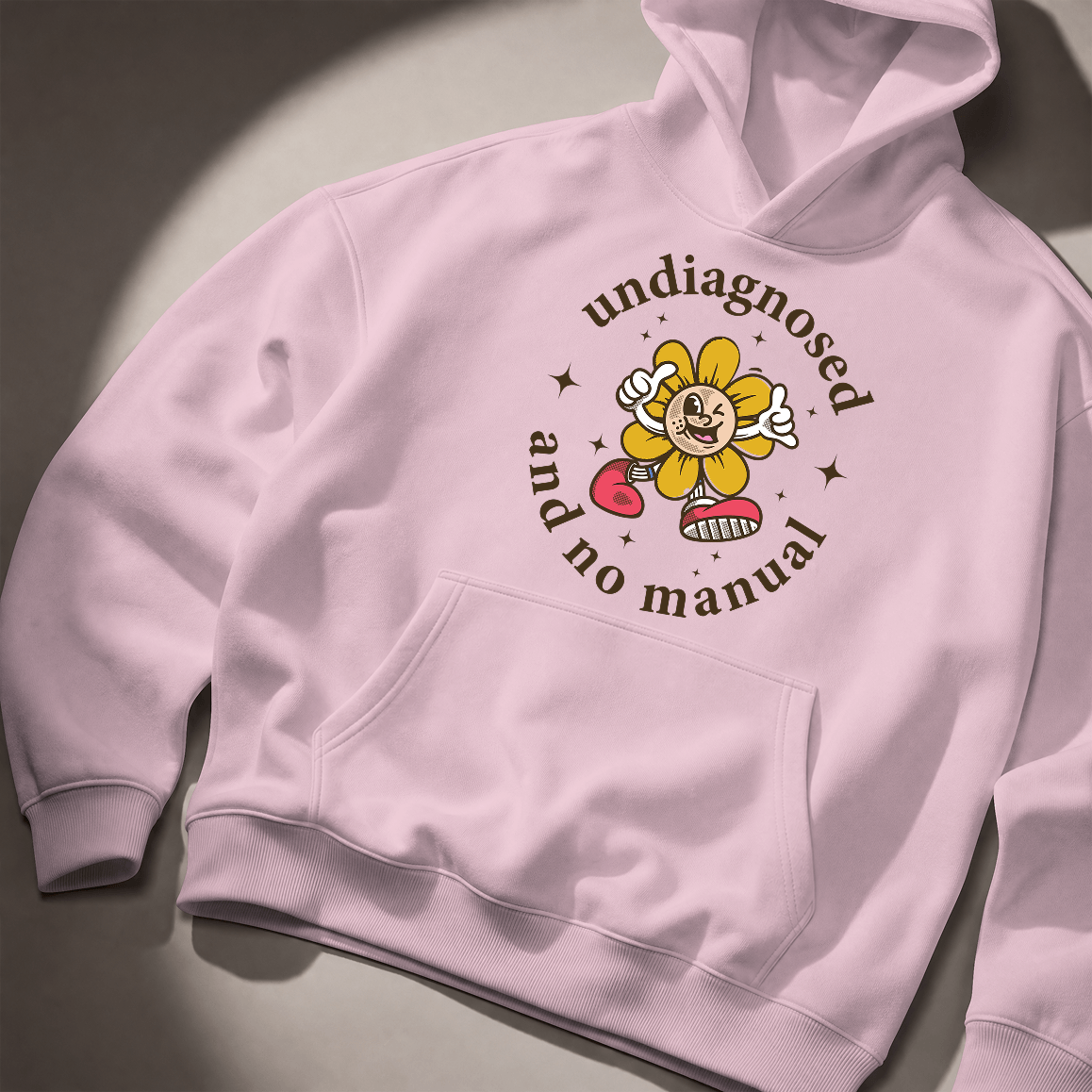 Undiagnosed & No Manual Hoodie 1930s Flower Cartoon