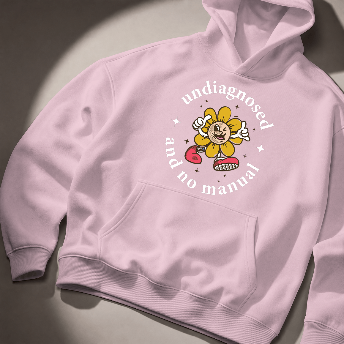 Undiagnosed & No Manual Hoodie 1930s Flower Cartoon